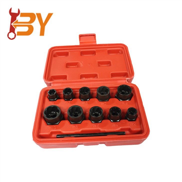 10 Pc Rounded Nut Extractor Set