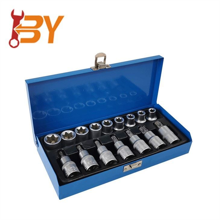 16pc 1/2in. Drive Torx Star Bit Socket Set